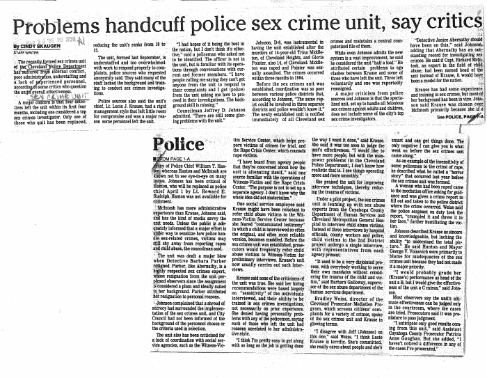 1986 Problems Handcuff Police Sex Crimes Unit Documentcloud 