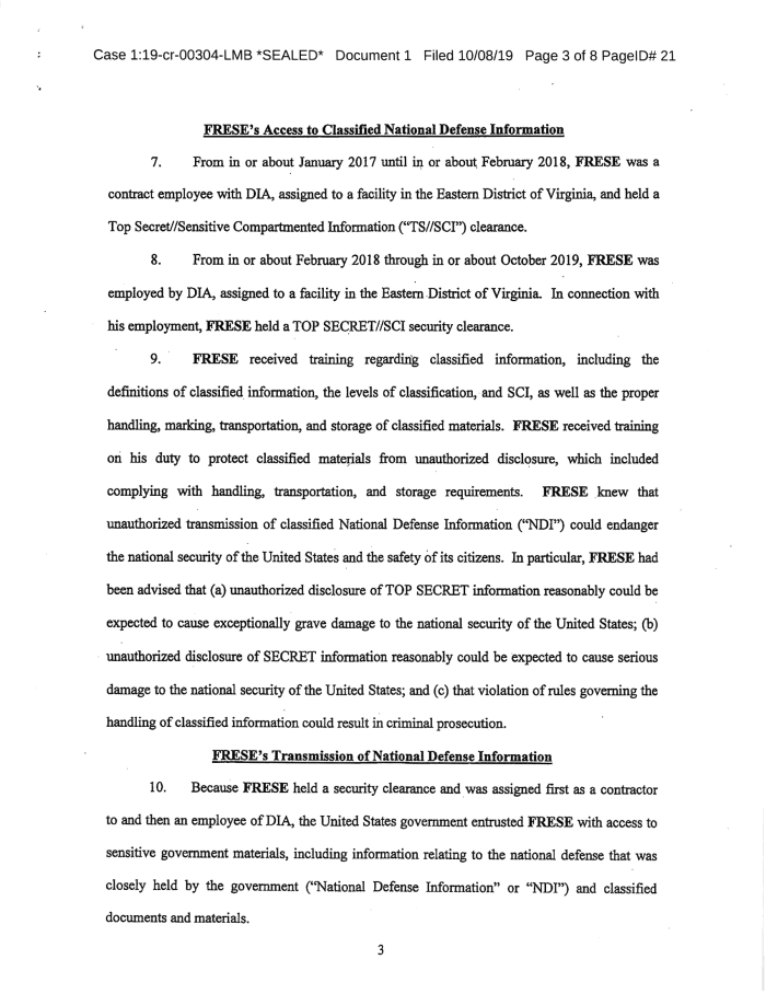 Page 3 of LEAK CASE Indictment