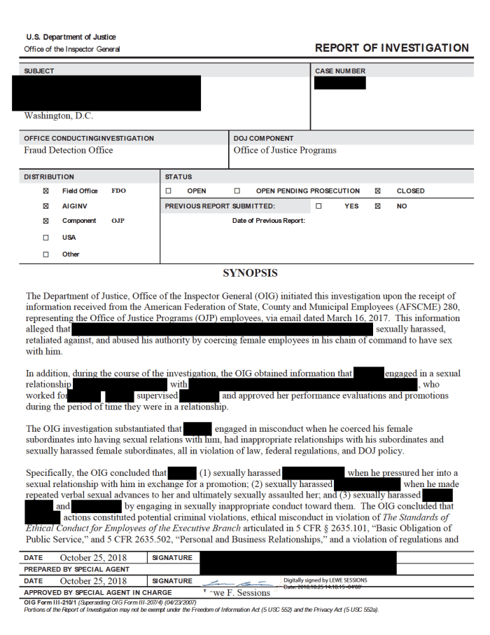 BuzzFeed FOIA DOJ IG OJP Report Redacted DocumentCloud