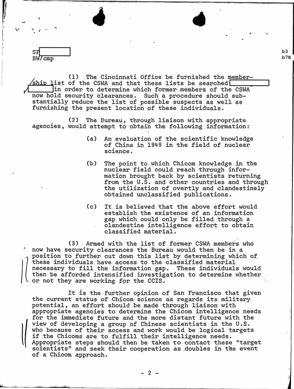 Page 1 from 1967 FBI IS CH1 OCR SM 47