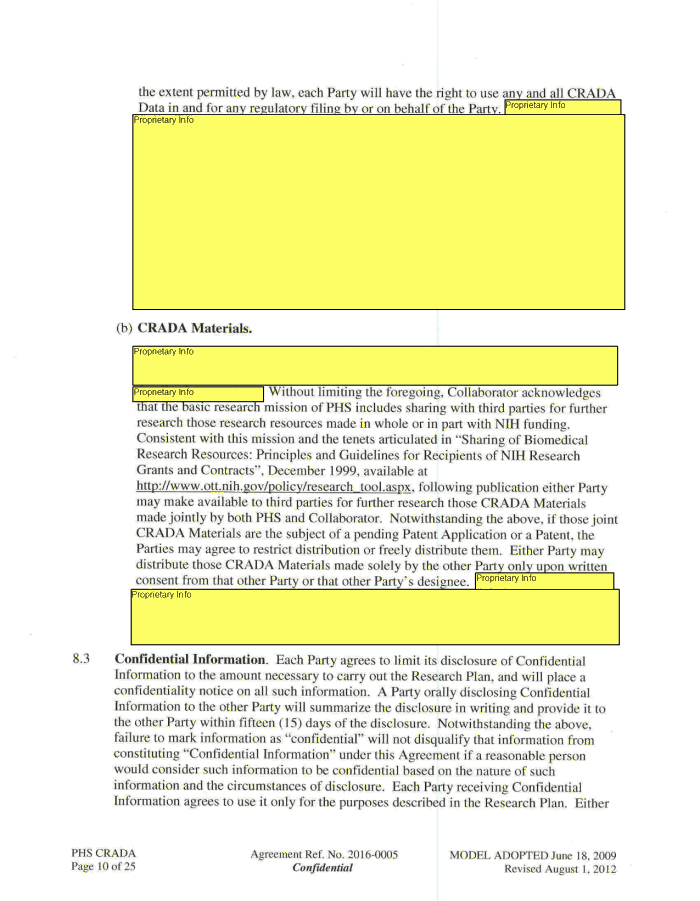 Page 28 of NIH-Moderna Confidential Agreements