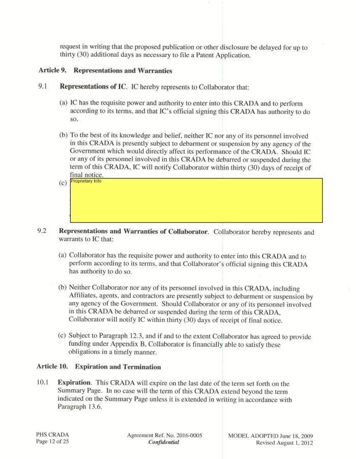 Page 30 of NIH-Moderna Confidential Agreements