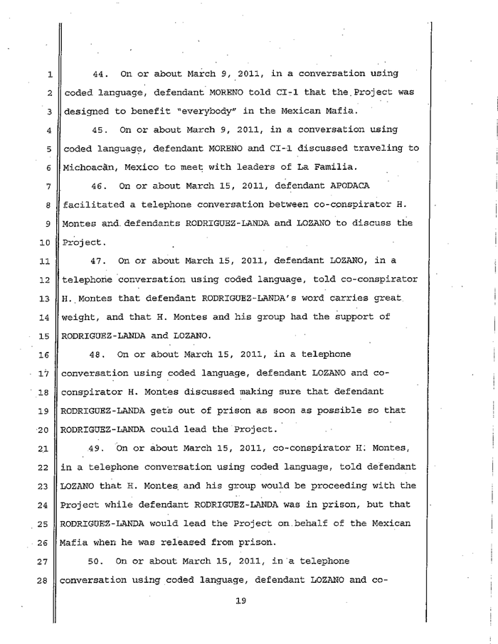Page 19 of La Familia Indictment