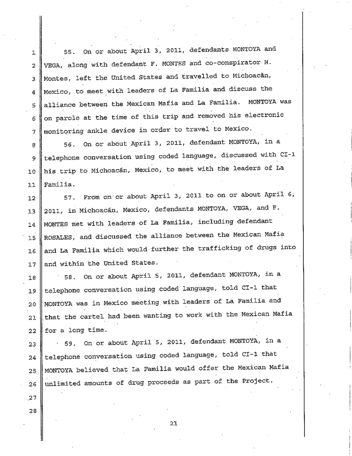 Page 21 of La Familia Indictment