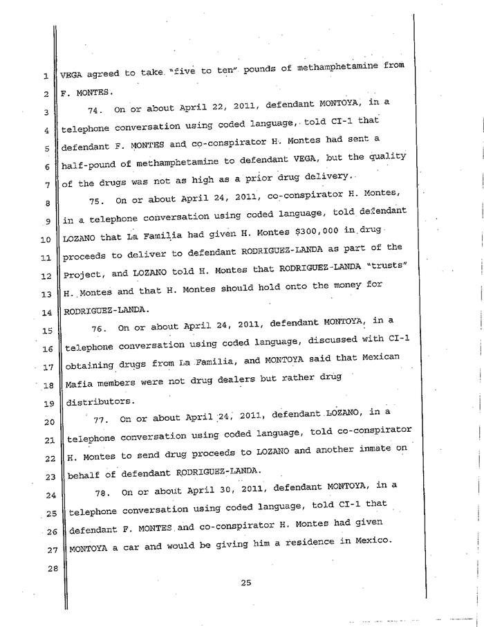 Page 25 of La Familia Indictment
