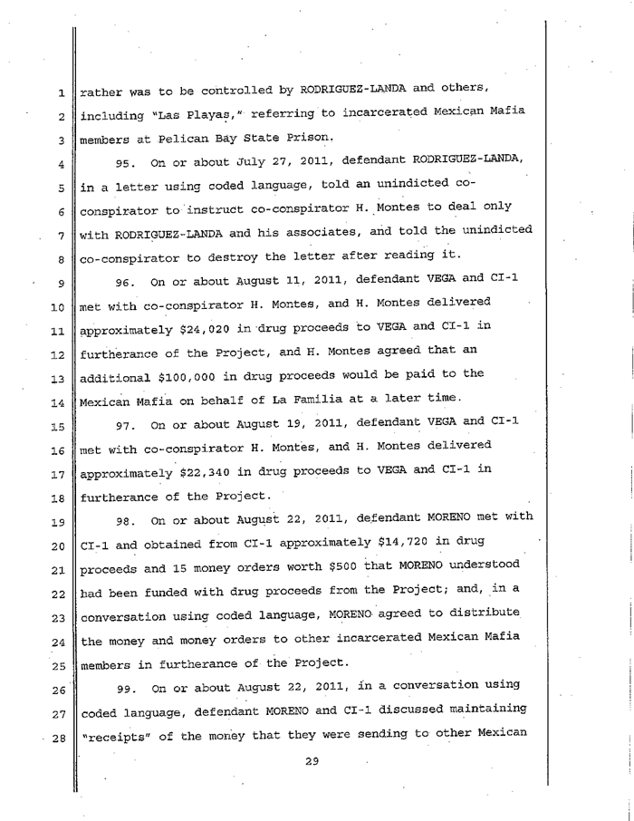 Page 29 of La Familia Indictment