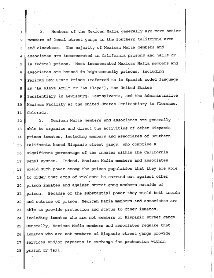 Page 3 of La Familia Indictment