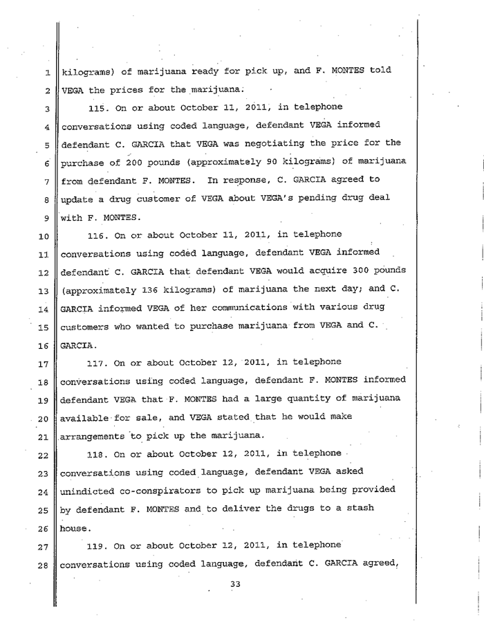 Page 33 of La Familia Indictment