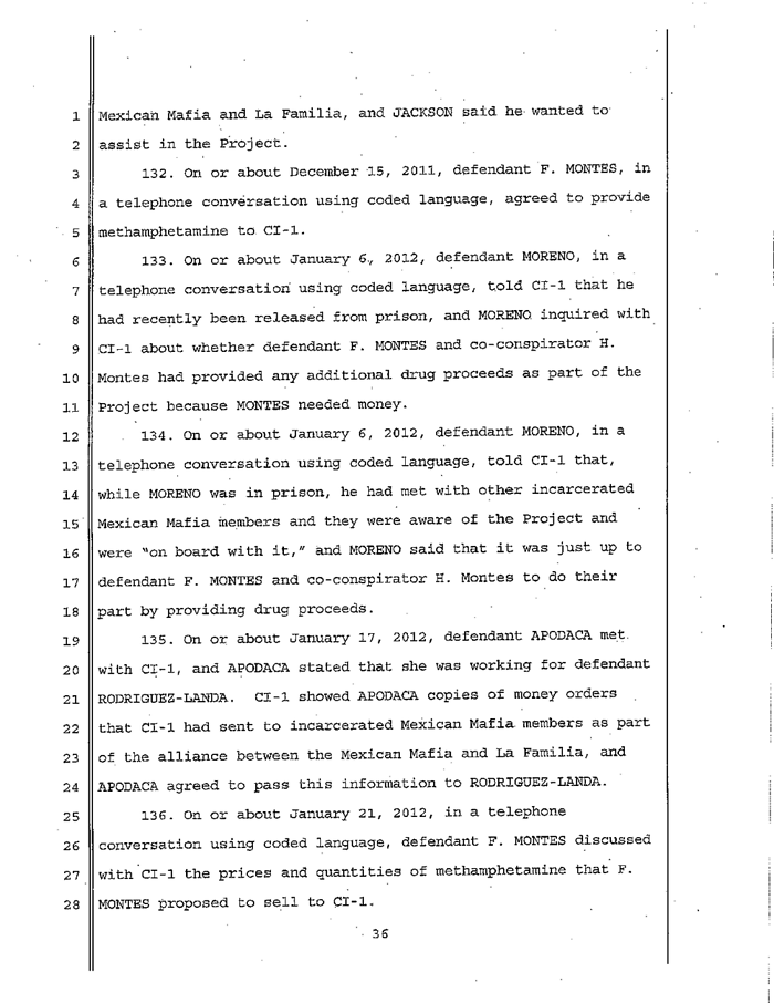Page 36 of La Familia Indictment