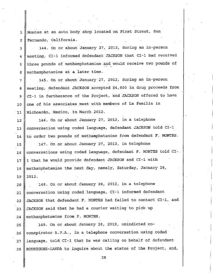 Page 38 of La Familia Indictment