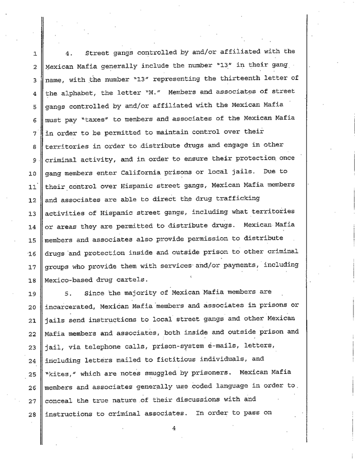Page 4 of La Familia Indictment