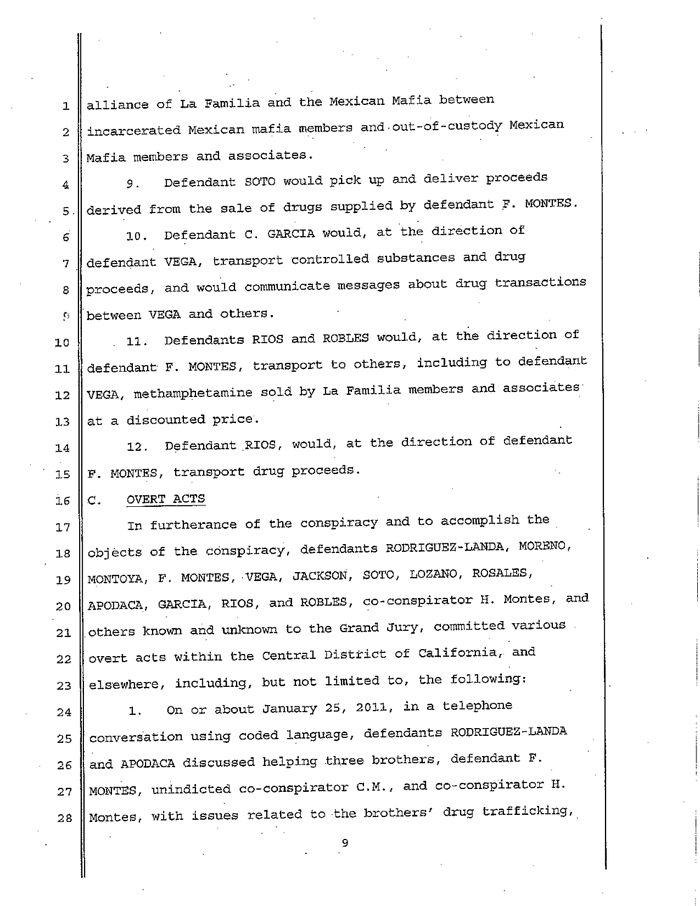 Page 9 of La Familia Indictment